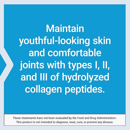 Life Extension Collagen Peptides for Skin & Joints, Collagen Types I, II & III in an Easy-Mix Powder, Gluten Free, Non-GMO, net Weight 343 Grams