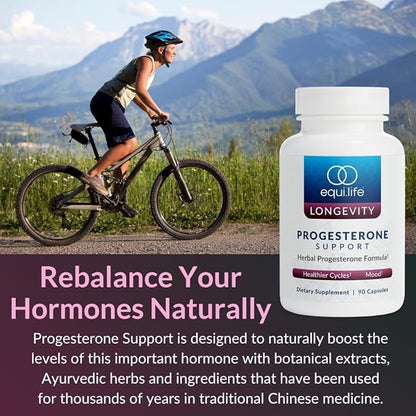 Equilife - Progesterone Support, Hormonal Balance for Women, Helps Supports Menstrual Pain and Overall Balance, Rich in Herbal Extracts, Non-GMO, Gluten-Free, Dairy- & Soy-Free (90 Capsules)