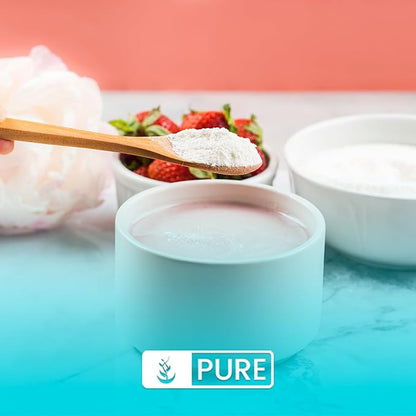 Pure Original Ingredients Marine Collagen Powder (1 lb) Natural & Unflavored, Protein Peptides, Resealable Bag