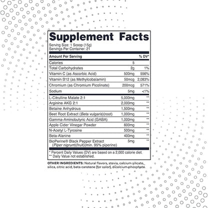 Type Zero Ultra Clean Stim Free Pump Pre Workout (Pineapple Orange Mango) Beetroot, Arginine, Citrulline Malate, Betaine, Beta A, ACV+ Sugar/Caffeine Free Non Stim Preworkout Men & Women