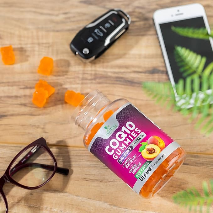 CoQ10 100mg Gummies - Coenzyme Q10 Supplement, CoQ10 Gummies Antioxidant for Heart Health Support & Energy Production, High Absorption Coenzyme Q10 Gummy Supplements - 60 Count Coenzyme Q10 Vitamins