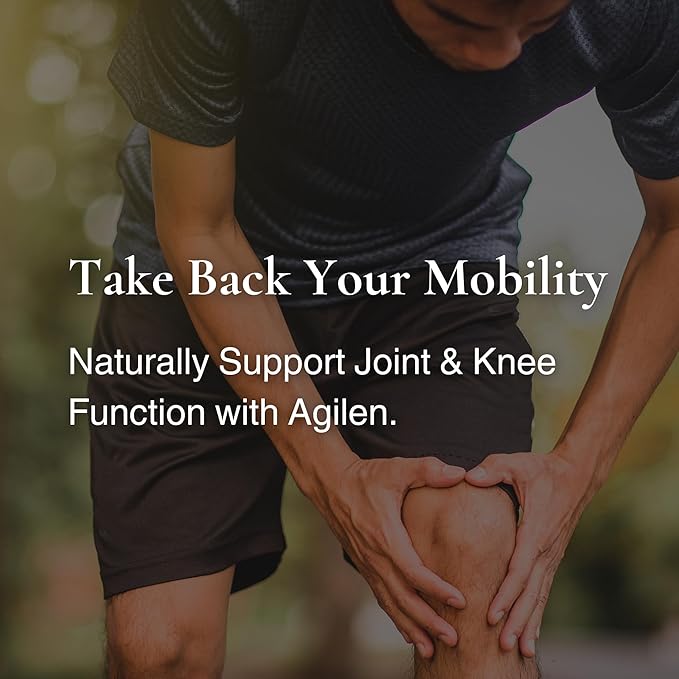 Agilen | Joint Support Supplement w/Glucosamine & Chondroitin (as CS-bBioactive®) | Hyaluronic Acid (as Mobilee®) | 3rd Party Tested | 90 Capsules
