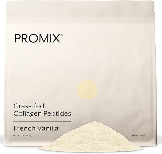 ProMix Nutrition Collagen Peptides, Vanilla - Hydrolyzed Collagen Protein Promotes Healthy Skin, Bones, Joints & Recovery Support - Add to Shakes, Smoothies, Beverages - 2.5 Pound (Pack of 1)