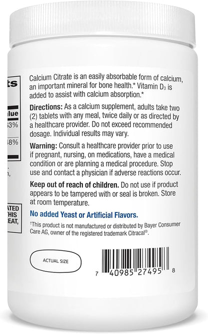 21st Century Vitamins Calcium Citrate Plus D3 Maximum Tablets, 400 Count