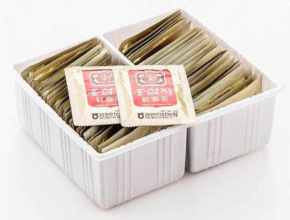 Gangwoninsam] 6 Year Korean Red Ginseng Tea (3g x 50 Packets) – Contains 6 Year Korean Red Ginseng Extract, Korean Tea, Individually Packaged