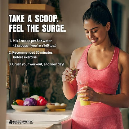 BODi Energize Pre Workout Powder - Beta-Alanine, Quercetin & Low-Dose Caffeine Formula for Enhanced Energy & Focus, Increase Energy & Endurance Supplement, Lemon Flavored, 40 Servings