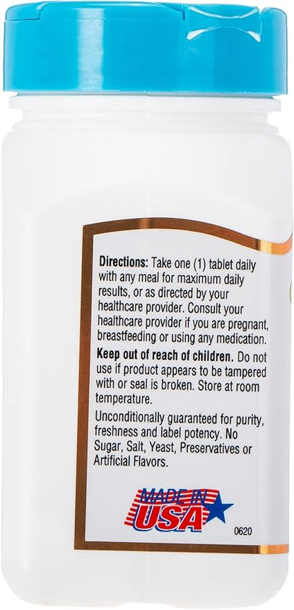 21st Century Zinc 50 Mg (Chelated) Tablets, 110 Count (Pack of 1)