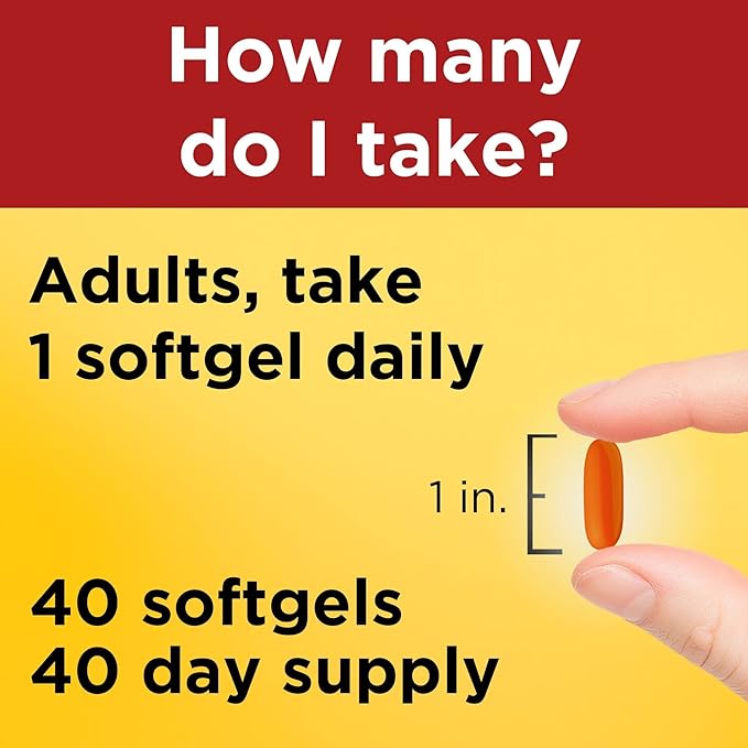 Nature Made CoQ10 400mg, Dietary Supplement for Heart Health Support, 40 Softgels, 40 Day Supply