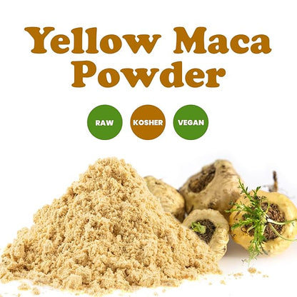 Food to Live Yellow Maca Powder, 4 Pounds – Raw Ground Maca Root, Vegan, Kosher, Keto, Non-Gelatinized, Bulk, Rich in Vitamin C