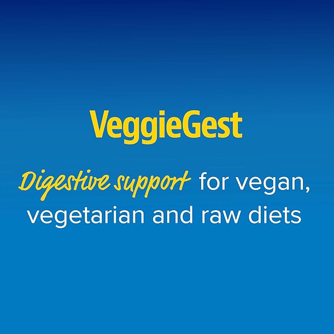 Enzymedica VeggieGest, Digestive Enzymes for Vegan, Vegetarian and Raw Diets, Prevents Gas and Bloating, 90 Capsules (FFP)