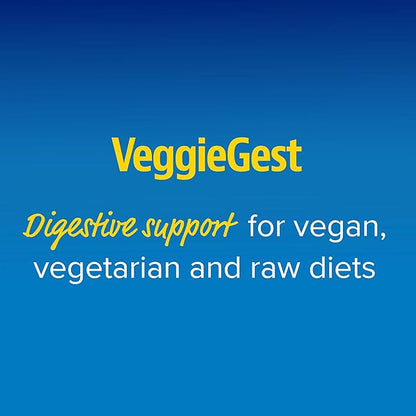 Enzymedica VeggieGest, Digestive Enzymes for Vegan, Vegetarian and Raw Diets, Prevents Gas and Bloating, 90 Capsules (FFP)
