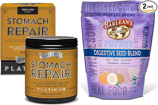 Barlean's Healthy Digestion Bundle - Stomach Repair and Digestive Seed Blend