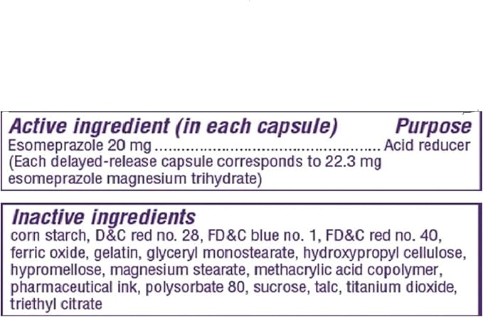 Nexium 24HR Acid Reducer Heartburn Relief Capsules for All-Day and All-Night Protection from Frequent Heartburn, Heartburn Medicine with Esomeprazole Magnesium - 42 Count