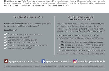 Revolution Macalibrium - Natural Concentrated Gelatinized Maca Supplement to Support Men's Hormone Health, Energy, Strength, Power, and Reproductive Health -240 Vegan Capsules (120 Day Supply)