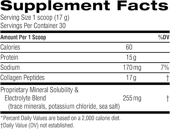 Nature's Sunshine Collagen Powder Type I and III Grass Fed and Pasture Raised Premium Bovine Collagen Peptides 18 Oz