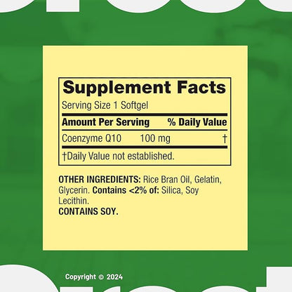 Rapid-Release CoQ10 100 mg, 120 Softgels with Bundle Exclusive Vitamins & Minerals - A to Z - Better Ligth&Spring Guide + Weekly Pill Organizer (3 Items)