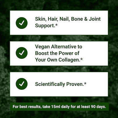Living Silica Plant Based Collagen Booster | Vegan | Supports Healthy Collagen and Elastin Production for Joint & Bone Support, Glowing Skin, Strong Hair & Nails 500 ml | 16.9 Fl Oz