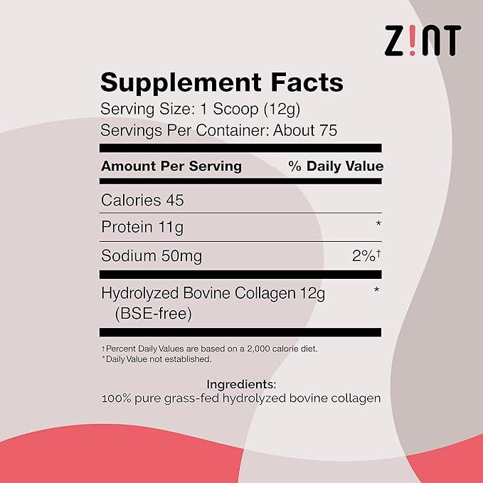 Zint Keto Collagen Protein Powder for Anti-Aging 64oz Total - Grass Fed Hydrolyzed Collagen Peptides, 32 oz (2 Pack)