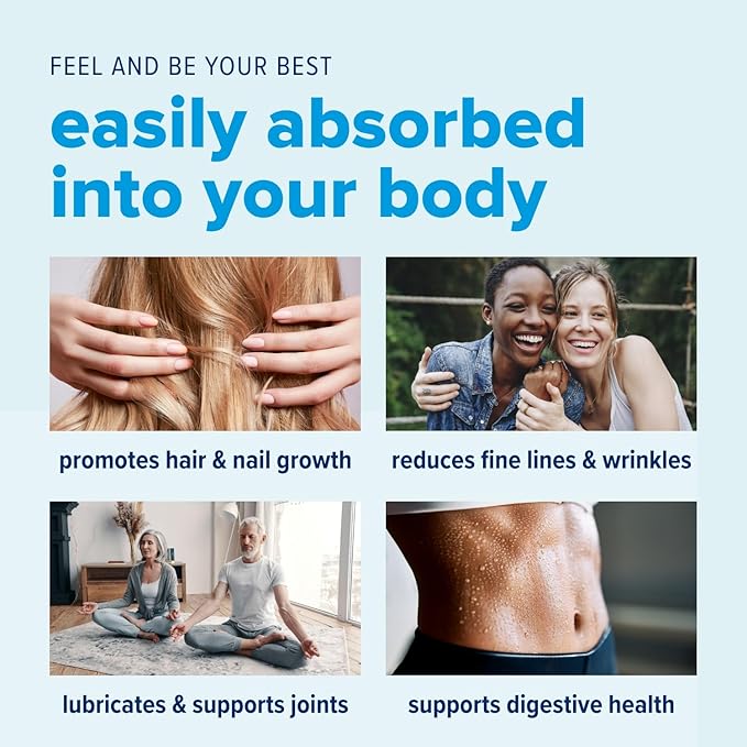Just Bjorn Marine Collagen Peptides Powder On-The-Go Stick Packs - Collagen Powder for Women & Men - Skin, Hair, Nail & Joint Support - Hyaluronic Acid, Vitamin C, Amino Acids - Unflavored (10 Pack)