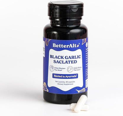 Aged Black Garlic Capsules | Helps Promotes Immune Health | Supports High Absorption - 30 Capsules