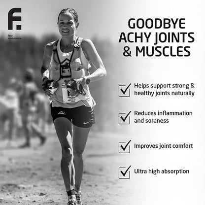 FIRST ENDURANCE Halo Joint Health Supplement - Krill Oil, Choline, Curcumin, Improves Joint Comfort, Accelerates Recovery, Superior Absorption Extra Strength Joint Support, 60 Liquid Capsules