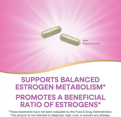 Nature's Way DIM-Plus, DIM Supplement, Supports Balanced Estrogen Metabolism*, Supports Estrogen Hormone Balance*, Diindolylmethane, 60 Vegan Capsules