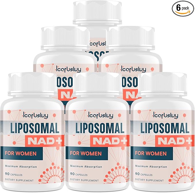 2000MG Liposomal NAD+ for Women, NAD+ Supplement, with Ashwagandha, Maca, Black Cohosh & Ginkgo Biloba, Max Absorption, NAD Plus - Menopause, Cognitive Clarity, Energy, Aging Defense, 540 Capsules
