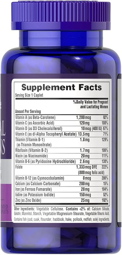 Puritan's Pride Prenatal Vitamins-100 Caplets