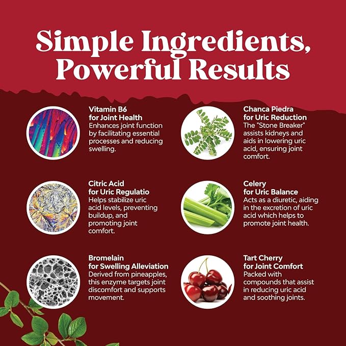 Natures Craft Bundle of Uric Acid Vitamins and Hydrolyzed Collagen Peptides Protein Powder - Provides Support for Muscle Recovery and Kidney Support - Provides Vitamins for Faster Hair Growth
