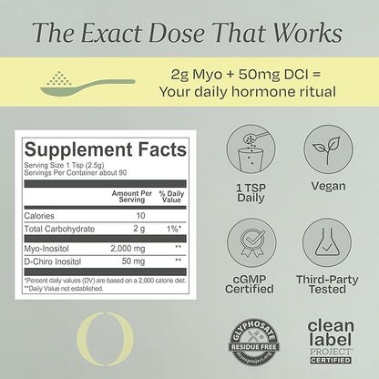 BOND Inositol Pure Powder – Myo-Inositol & D-Chiro Inositol 40:1 – Hormone Balance, Cycle & Ovulation Support – 90 Servings, Vegan, Sugar-Free