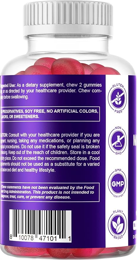 Vitamatic Melatonin 20mg Gummies for Adults, 30 Servings - 60 Count - Non-Habit Forming Supplement