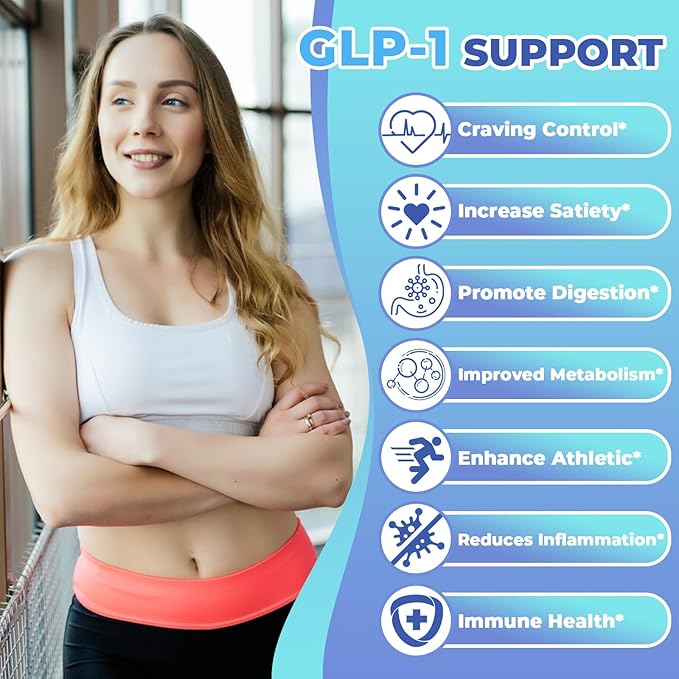 GLP-1 Supplement, GLP Activate Natural Formula, GLP 1 Support for Gut, Digestion, Energy, GLP-1 Levels & Overall Health - 2 Packs