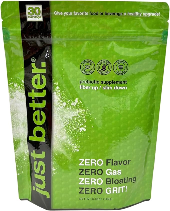 Prebiotic Fiber Supplement for a Healthy Gut | Fiber Powder with Zero Grit Zero Taste and No Bloating or Gas | Feel Full Faster | Keto Non-GMO Gluten Free Vegan 30 Servings