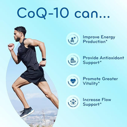 Extra Strength CoQ10 800mg - Quick Absorption Coenzyme Q10 800mg Potent Antioxidant for Heart Energy and Aging Support - High Stability CoQ10 Ubiquinone Caps - Made in a cGMP US Lab (200 Servings)
