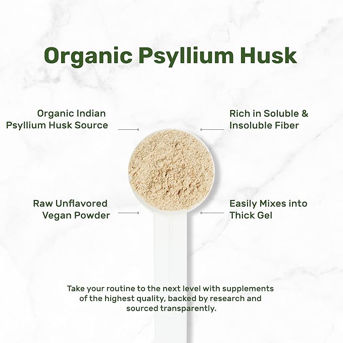 DEAL SUPPLEMENT Organic Psyllium Husk Powder, 3lbs (48oz) – Unflavored Plant Based Soluble Dietary Fiber – Gut & Digestion Health – Great for Baking & Cooking – Keto Friendly, Gluten Free, Non-GMO