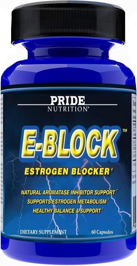 Estrogen Blocker for Men & Hormone Balance for Women- E-Block- Natural PCT Aromatase Inhibitor Anti Estrogen Acne Support Formula Post Cycle Therapy Supplement Plus DIM, Calcium-d-glucarate, Chrysin