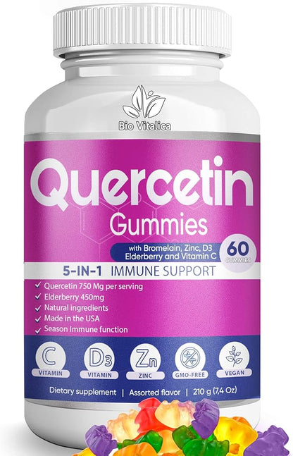 BIO VITALICA (Bundle) Sea Moss Elderberry & Quercetin & Sea Moss Ashwagandha Gummies BioVitalica