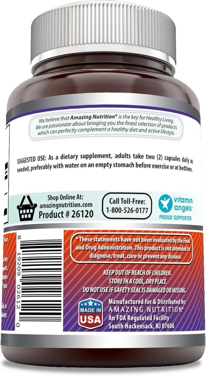 Amazing Formulas L-Arginine/L-Ornithine 1500 Mg Per Serving, Capsules | Non-GMO | Gluten Free | Amino Acid Supplement (120 Count)