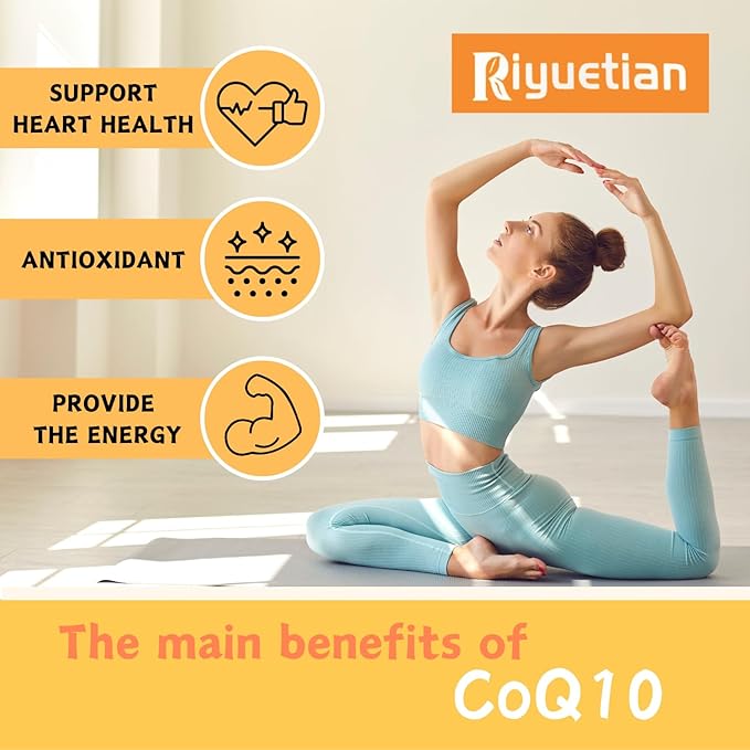 Extra Strength CoQ10 Supplements for Women & Men - CoQ10 Gummies Antioxidant for Heart Health Support - Orange Flavored - ubiquinol CoQ10 Gummies - Vegan - 1 Pack