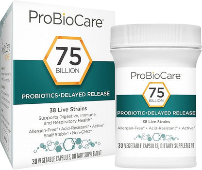 Probiotic - 75 Billion CFUs - Supports Digestive Health (30 Vegetable Capsules)