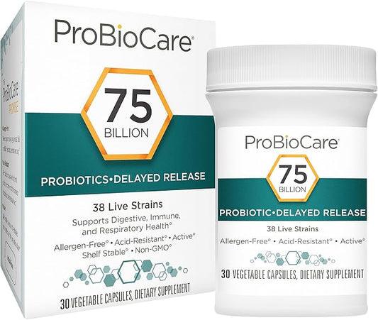 Probiotic - 75 Billion CFUs - Supports Digestive Health (30 Vegetable Capsules)