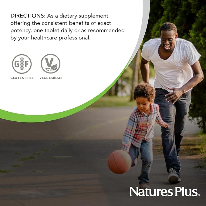 Natures Plus Herbal Actives Korean Ginseng, Extended Release - 1000 mg, 30 Vegan Tablets - Adaptogenic Herbal Supplement, Antioxidant - Vegetarian, Gluten-Free - 30 Servings