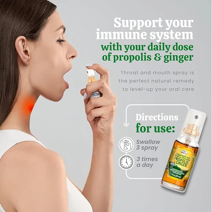 Beelife Propolis Throat Spray – Bee Propolis Spray for Natural Immune Support & Sore Throat Relief – Rich in Antioxidants, Flavonoids & Artepillin C,No Sugar, Gluten-Free -3-Pack, 90ml (Assorted)