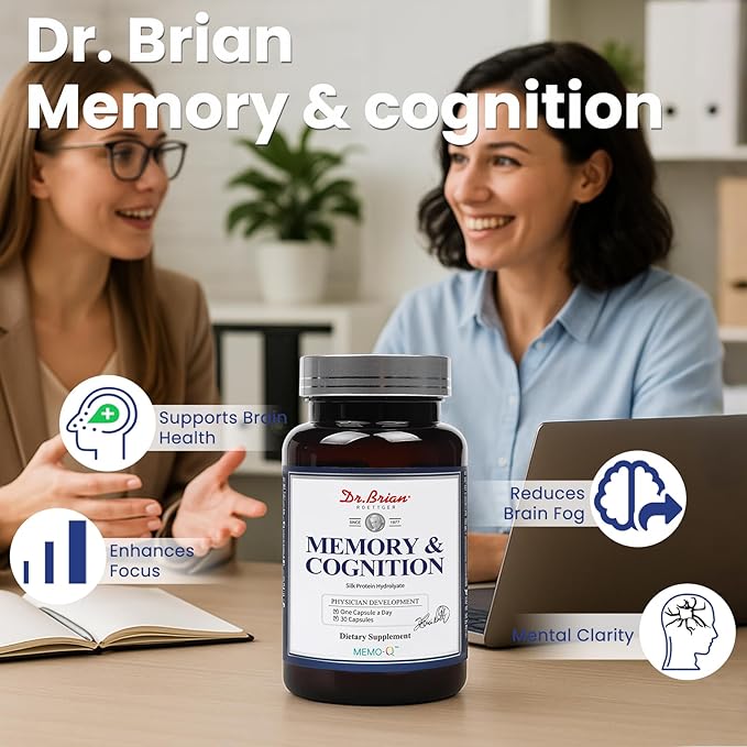 Dr. Brian Focus Supplement, Brain Supplements for Memory and Focus - Extra Strength Nootropic Supports Concentration, Mental Clarity, Brain Health for Men & Women - 30 Capsules