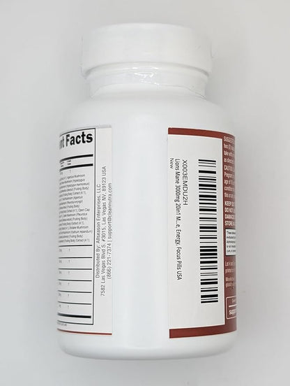 Clean Nutraceuticals Lions Mane 20in1 Mushroom Supplement with Turkey Tail Reishi Cordyceps Chaga Maitake Meshima Poria Cocos Shiitake Oyster Porcini Enoki - 2Pack