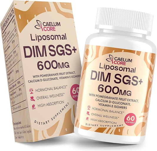 Liposomal DIM SGS Supplement - Hormone Supplement for Women & Men, Estrogen Supplements Contains Sulforaphane Glucosinolate, Vitamin E, Pomegranate Fruit - Support Detox and Antioxidant (1 Pack)