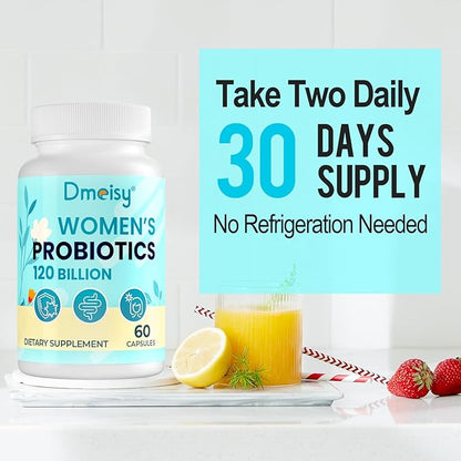 Menopause Supplements for Women, 120 Billion CFU Probiotic, 13-in-1 Herbs Probiotics Complex, for Menopause Relief, Hormone Balance, Hot Flashes, Night Sweats, Mood Swings, Gut & Immunity - 60 Capsule