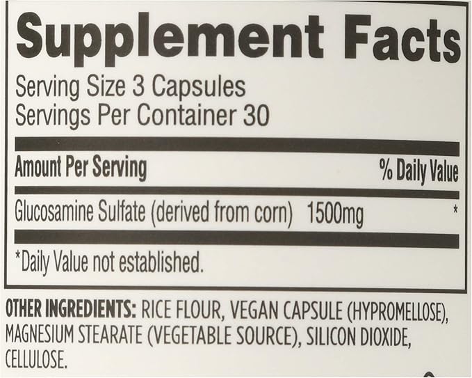 365 by Whole Foods Market, Glucosamine Sulfate 1500 Mg, 90 Veg Capsules (Pack of 2)