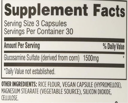 365 by Whole Foods Market, Glucosamine Sulfate 1500 Mg, 90 Veg Capsules (Pack of 2)
