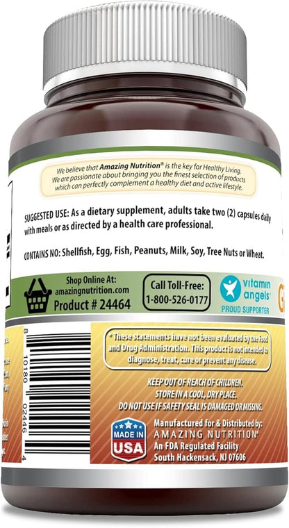 Amazing Formulas Ginseng Complex 1000mg of 4:1 Korean Ginseng Extract, Capsules Supplement | Non-GMO | Gluten Free | Made in USA (120 Count | 2 Pack)